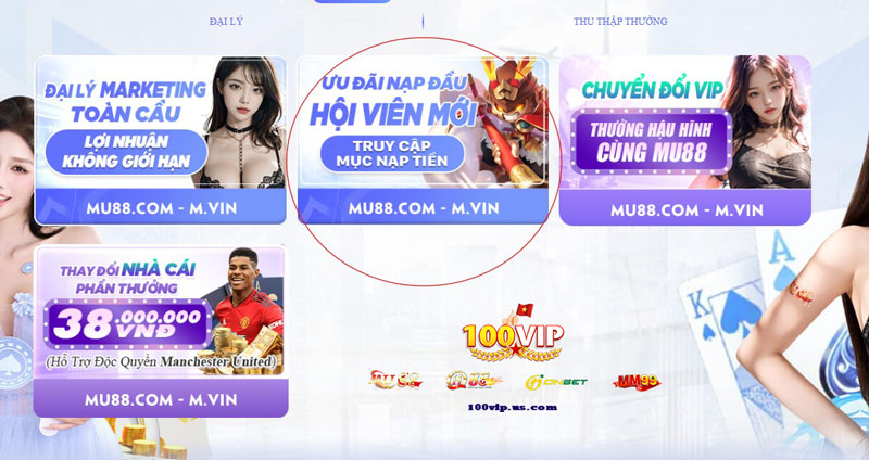 Khuyến Mãi Nạp Lần Đầu Cho Hội Viên Mới 100Vip